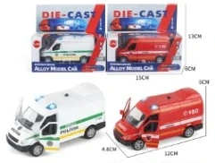 1:43 Light & Sound Alloy Pull-back Van