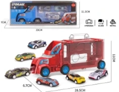 Container Storage Truck with 6PCS Tin Gliding Cars