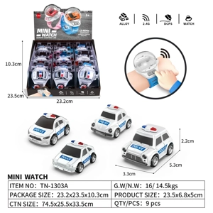 1: 56 Dua saluran 2.4G kawalan jauh aloi jam tangan perlumbaan 9PCS