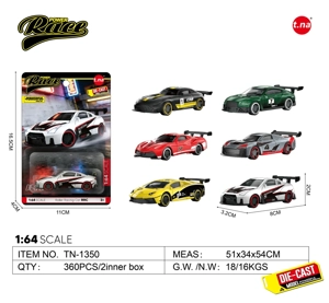 1:64 Classic Alloy Gliding Car 6-style Mixed
