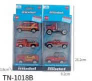 Gliding Firefighting Alloy Car 3PCS