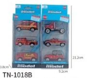 Gliding Firefighting Alloy Car 3PCS