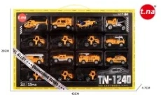Simulation Alloy Gliding Engineering Car 15PCS