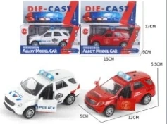 1:43 Light & Sound Alloy Pull-back Mercedes Police Car (Unauthorized)