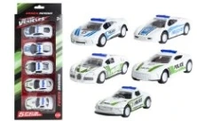 5 buah kereta polis yang mempunyai