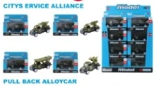 Alloy Pull-back Military Car 24PCS