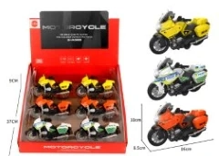 Alloy Pull-back BMW Motorcycle with Light & Sound 3-color Mixed