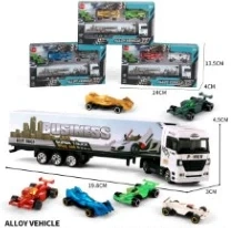 Alloy European Tractor with 2PCS Sports Cars