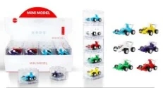 Q-version Building Block Box Alloy Pull-back Car 32PCS/Display Box 6-style Mixed