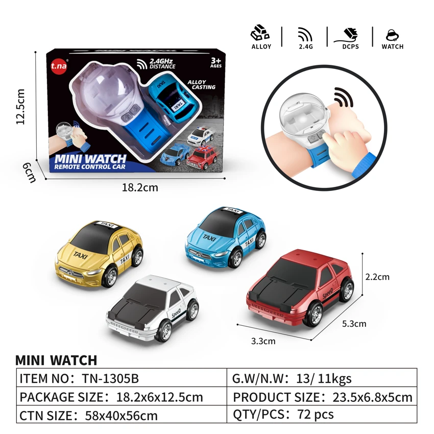 1:56 2-channel 2.4G Remote Control Alloy Racing Watch