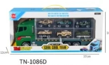 Gliding Container Truck with 6PCS Military Engineering Cars