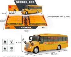 Alloy Pull-back School Bus with Light & Sound 8PCS
