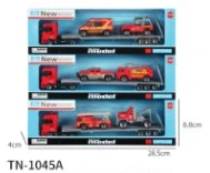 Alloy European Tractor with 2PCS Fire Trucks