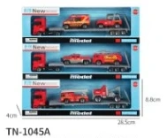 Alloy European Tractor with 2PCS Fire Trucks