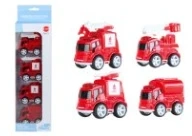 Q-version Alloy Fire Truck 4PCS