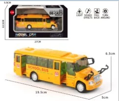 Alloy Pull-back School Bus with Light & Sound