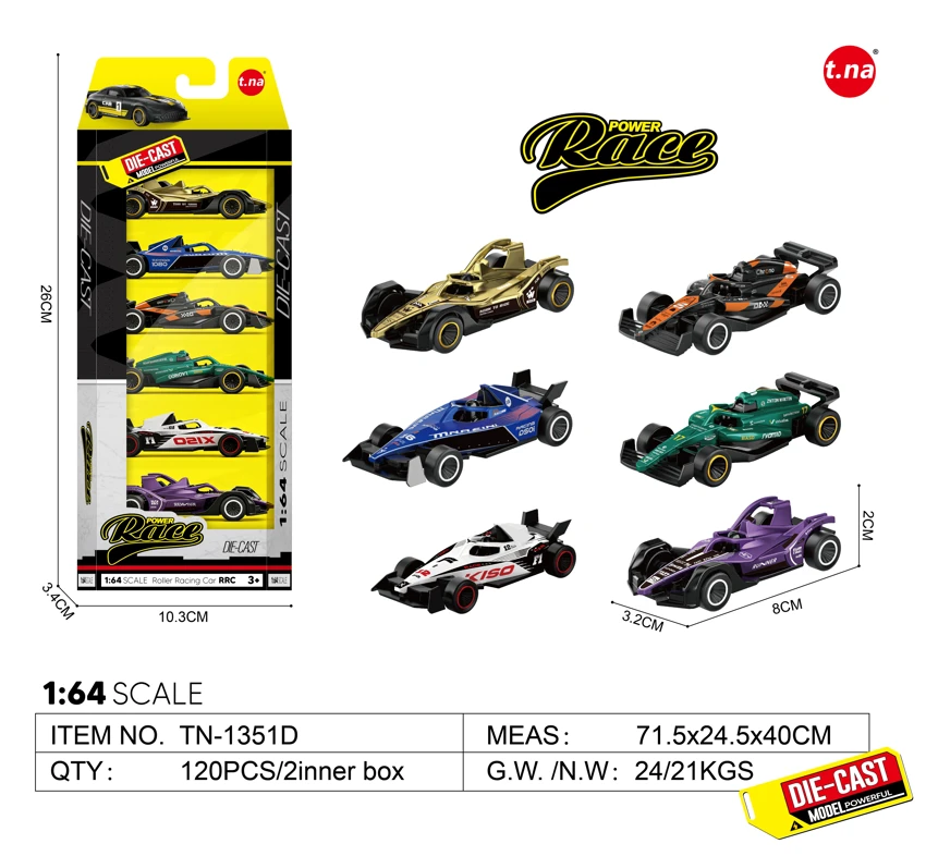 1:64 Classic Alloy Gliding Car 6-style Mixed