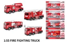 Alloy Inertia Fire Truck 4-style Mixed