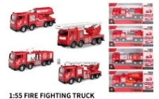 Alloy Inertia Fire Truck 4-style Mixed