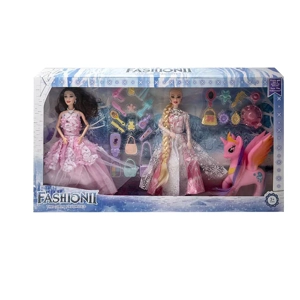Premium 11.5 inci badan padat 9 sendi gaun perkahwinan Barbie 2 dengan Pegasus berpakaian aksesori plastik