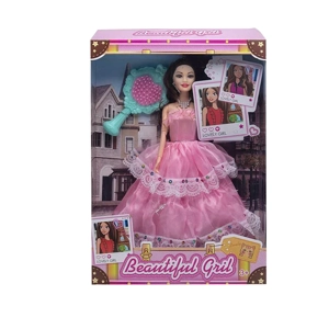 High-grade 11.5-inch 9-joint Solid Body Wedding Barbie with Comb
