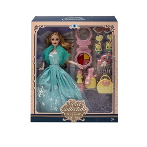 High-grade 11.5-inch Solid Body 9-joint Wedding Barbie with Dressing Blister Accessories