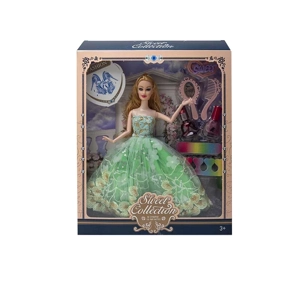 High-grade 11.5-inch Solid Body 9-joint Wedding Barbie with Comb & Mirror Blister Accessories