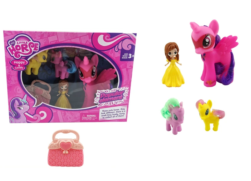 Box Set: 3 Vinyl Ponies + 5-inch Sophia Doll with Handbag