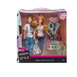 High-grade 11.5-inch Movable Hand Barbie + Hollow Body Male Doll & 3-inch Mini Doll with Dressing Blister Accessories