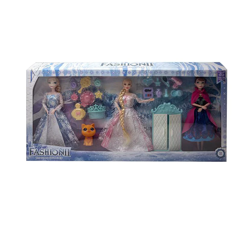 High-grade 11.5-inch 9-joint Solid Body Ice Princess 3 PCS with Dressing Blister Accessories, Cat & Cabinet