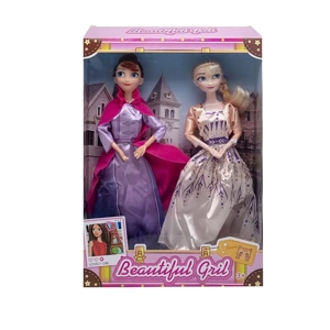 High-grade 11.5-inch 9-joint Solid Body Elsa & Anna 2 PCS Set