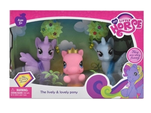 3 Styles Mixed Mini Vinyl Ponies with Pony Accessories