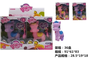 Vinyl Mini Pony Polly 2 Styles 6PCS Mixed