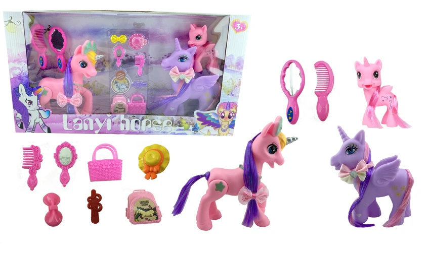 Set Blue Wing Pony Set 3 jenis perakitan mirror combs untuk kuda-kuda beton
