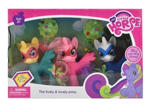 3 Styles Mixed Mini Vinyl Ponies with Pony Accessories