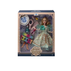 High-grade 11.5-inch Solid Body 9-joint Wedding Barbie with Comb & Mirror Blister Accessories
