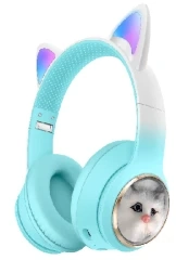AKZ-1019 ANC Bluetooth Headset with Glowing Cat Ears