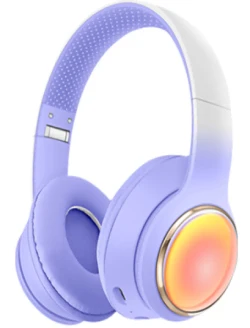 AKZ-63 Gradient Color without Cat Ears (Bluetooth + TF Card Playback + Glowing Cat Ear Cover), No Audio Cable Included