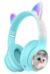 AKZ-1019 ANC Bluetooth Headset with Glowing Cat Ears