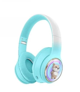AKZ-52 Gradient Color without Cat Ears (Bluetooth + TF Card Playback + Glowing Cat Ear Cover), No Audio Cable Included
