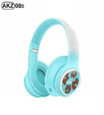 AKZ-08D หมี<br/>หูแมวไม่มีสีไล่ระดับสี<br/>(บลูทู ธ + เสียบวิทยุการ์ด) <br/>ไม่มีสายสัญญาณเสียง
