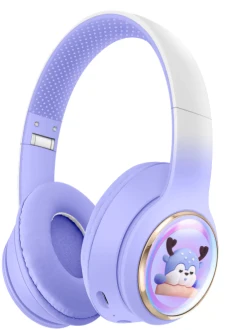 AKZ-56 Gradient Color without Cat Ears (Bluetooth + TF Card Playback + Glowing Cat Ear Cover), No Audio Cable Included
