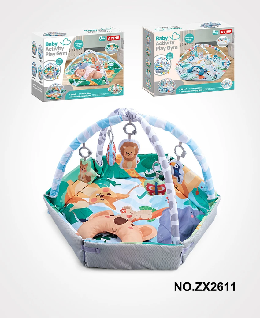 Hexagonal 4-in-1 Squirrel Playpen Mat