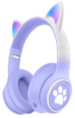 AKZ-1016 ANC Bluetooth Headset with Glowing Cat Ears