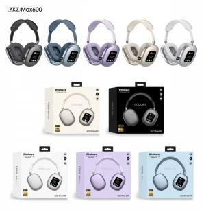 AKZ-MAX600 (Bluetooth + TF Card) Foam Pasted Headband + Sewn Ear Pads