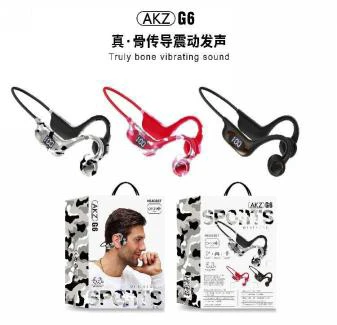 AKZ-G6 True Bone Conduction Vibration Headphones, Camouflage Color