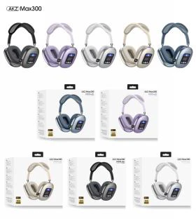AKZ-MAX300 (Bluetooth + TF Card) Mesh Headband + Stereo Ear Pads