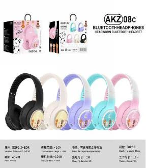 Cakar AKZ-08C<br/>Tiada telinga kucing yang berubah warna<br/>(Bluetooth + kad radio) <br/>Tiada kabel audio yang diperlukan