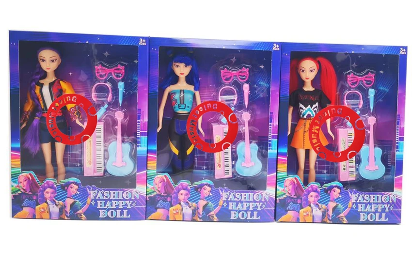 1:1 11.5-inch full-body luminous musical witch girl group dolls equipped with musical instrument sets
