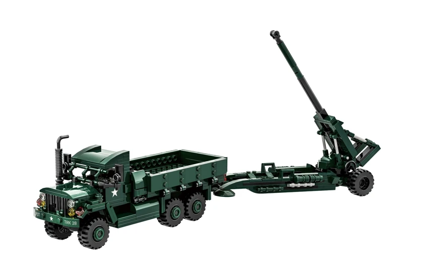 M35a2+m198/M35 2½-ton cargo truck AND M198 howitzer